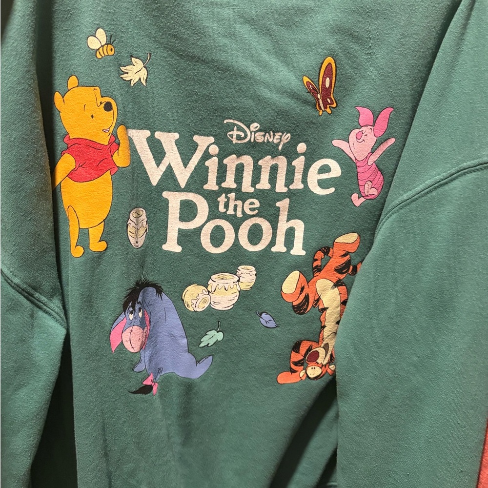 Disney Green Sweatshirt with Winnie the Pooh and Friends - Picture 2 of 2